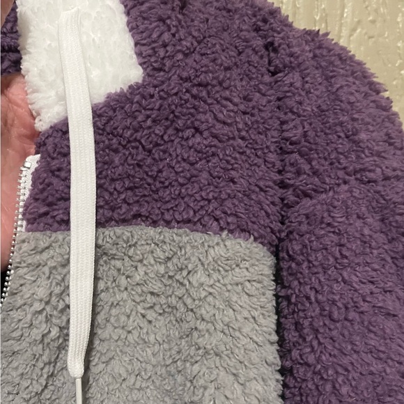 Colorblock Sherpa Zip-Up Jacket - Picture 7 of 10